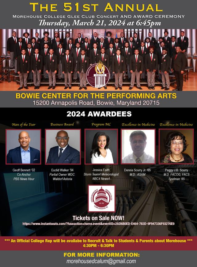 Morehouse College 2024 Glee Club Concert and Award Ceremony, Bowie, MD